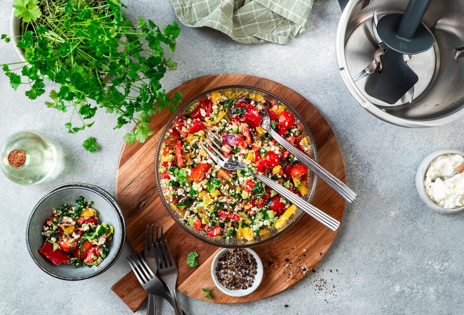 High-Protein-Salat mit Hüttenkäse