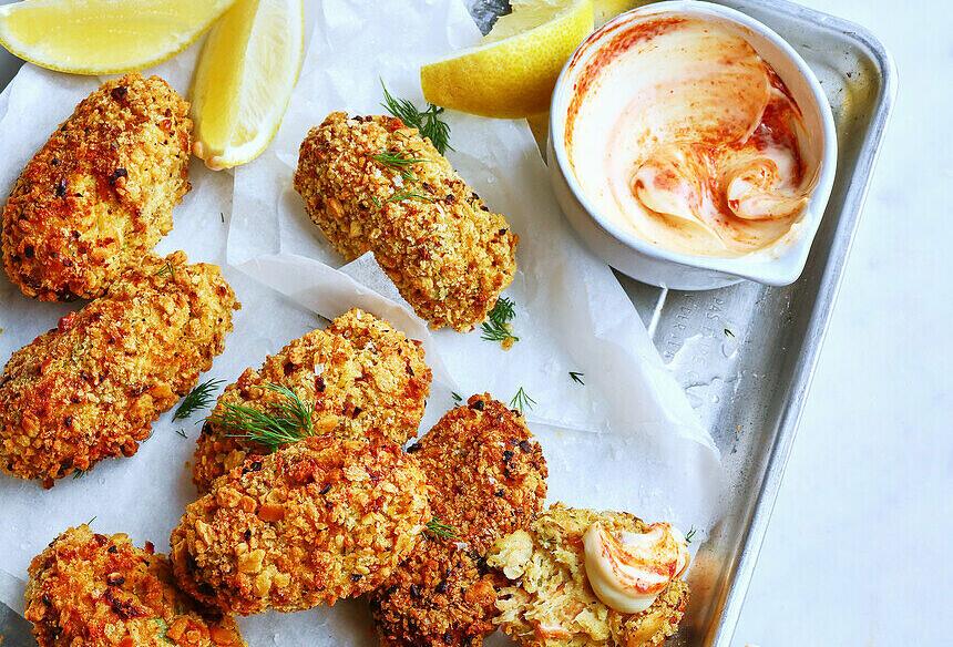 Kartoffel-Lachs-Kroketten