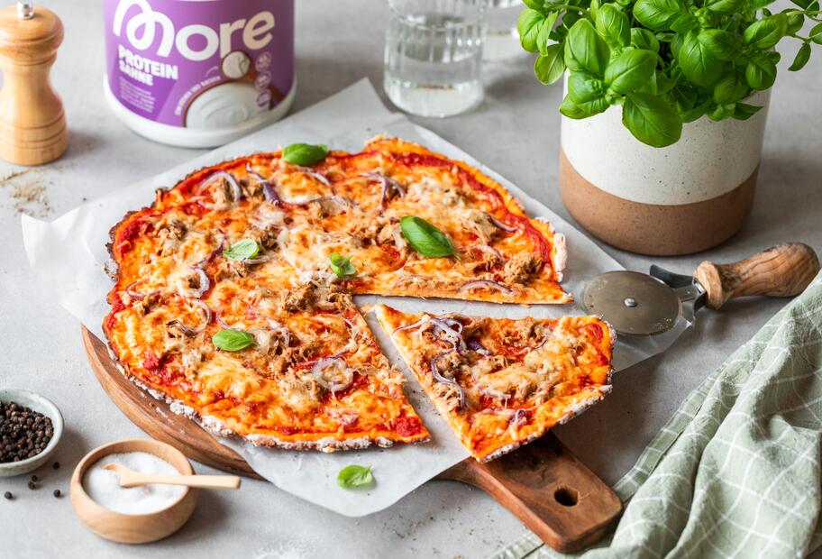 Schnelle Thunfisch-Proteinpizza