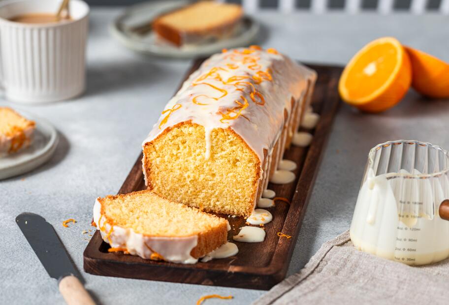 Schneller Sandkuchen mit Orange