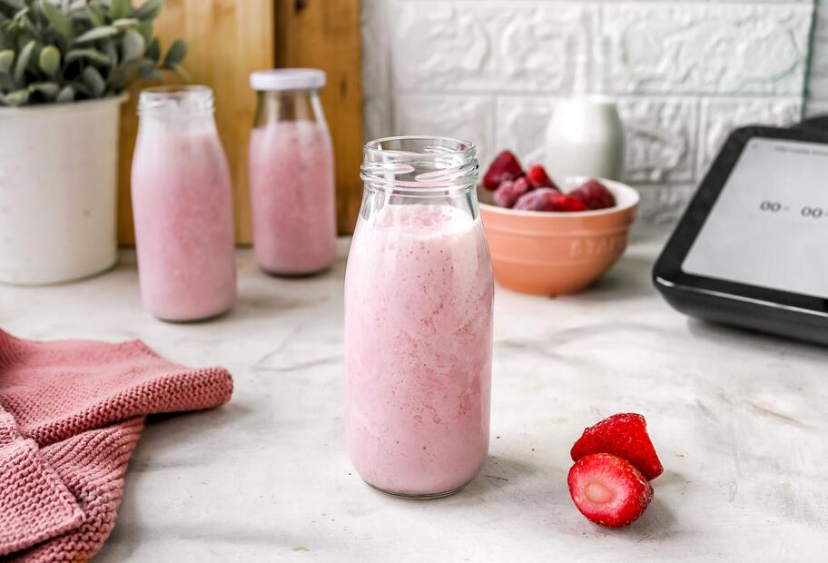 Erdbeermilch wie Müllermilch