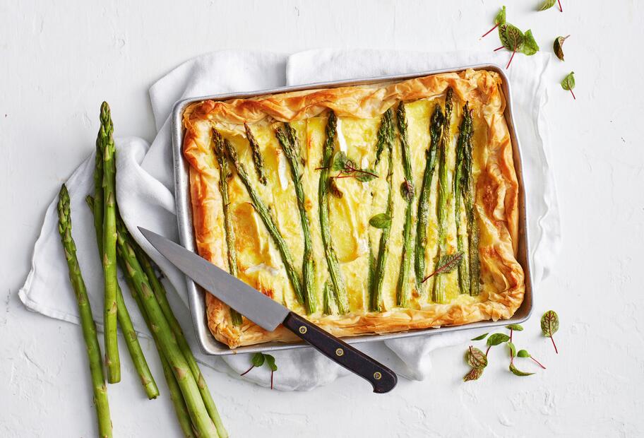 Spargeltarte mit Brie