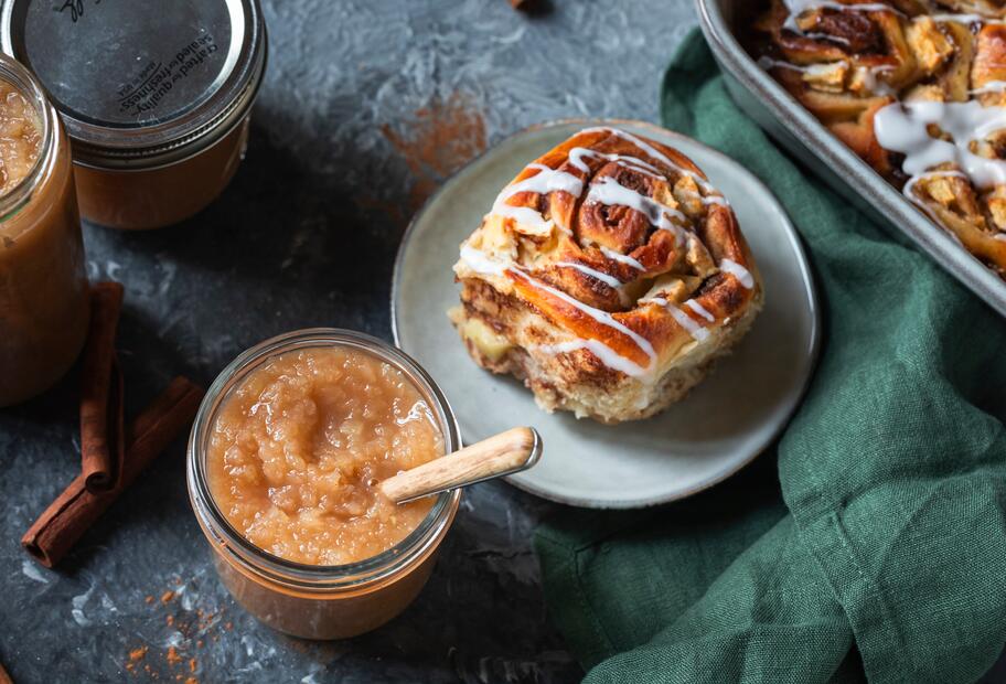 Apfel-Zimt-Füllung im Glas