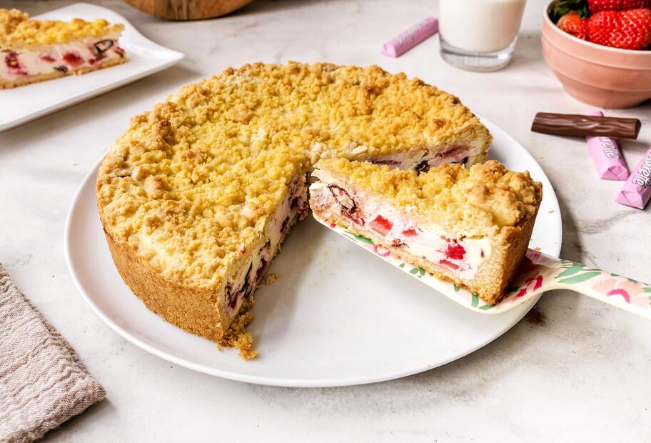 Erdbeer-Yogurette Streuselkuchen