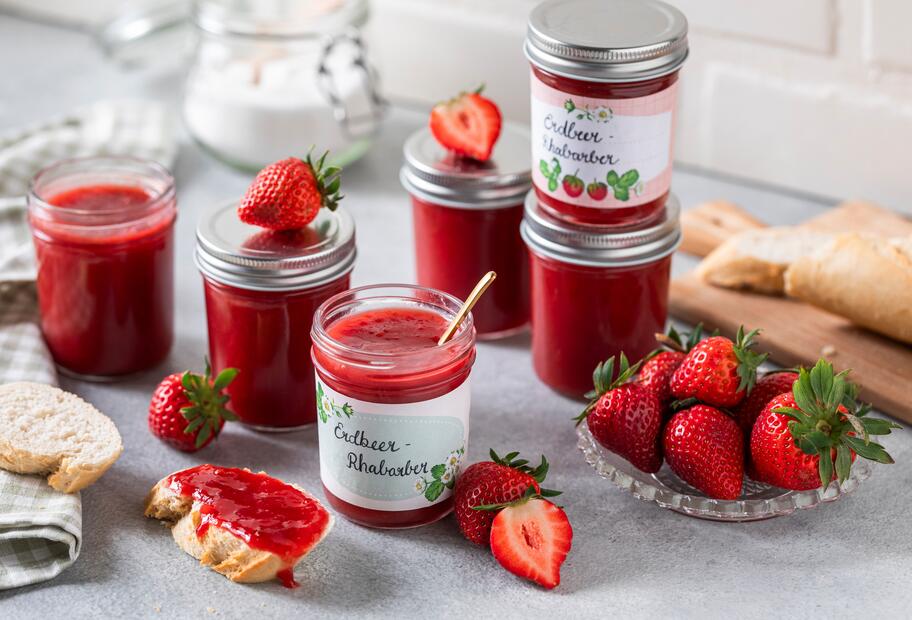 Erdbeer-Rhabarber-Marmelade