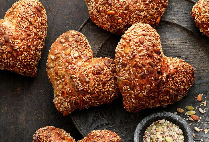 Schnelle Quarkbrötchenherzen