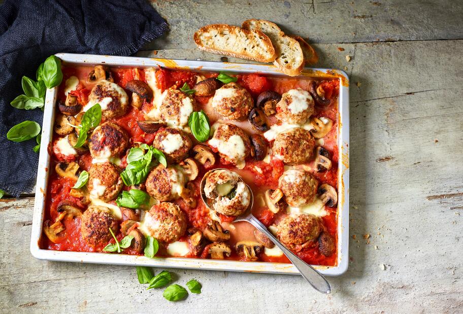 Feierabendblech „Toskana“-Frikadellen