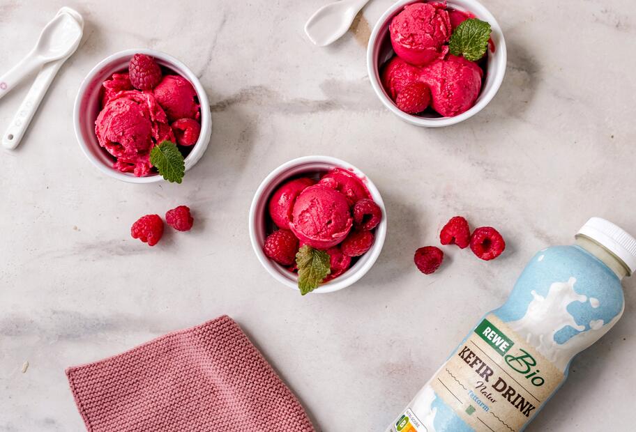 Kefir-Himbeer Eis