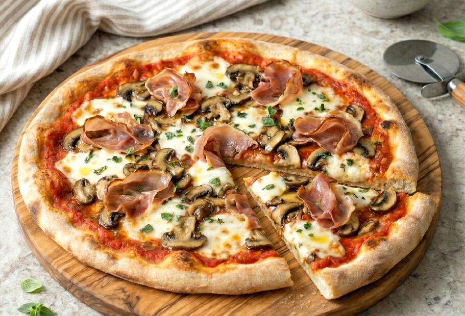 Prosciutto e Funghi Pizza