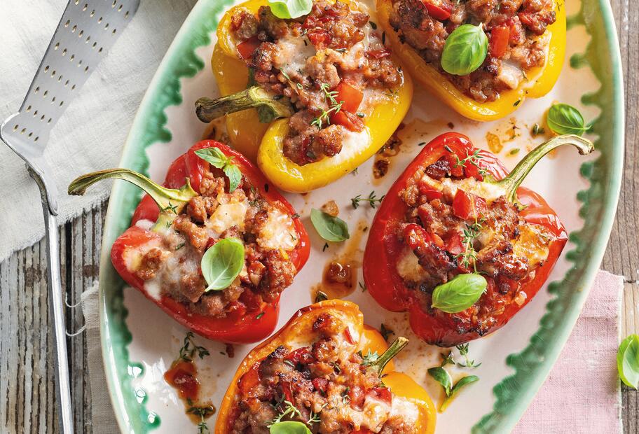 Gefüllte Paprika à la Caprese