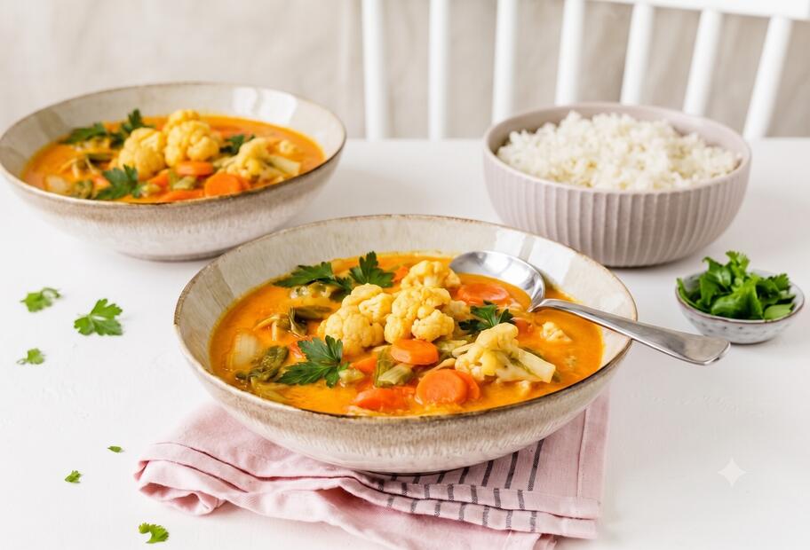 Indisches Blumenkohlcurry Low Carb