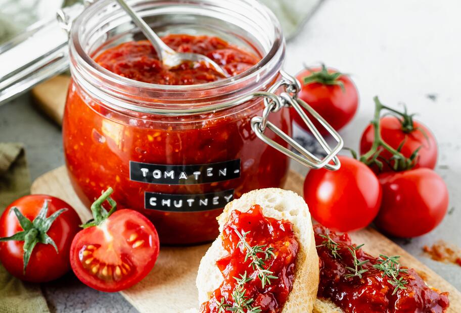 Tomatenchutney auf Vorrat