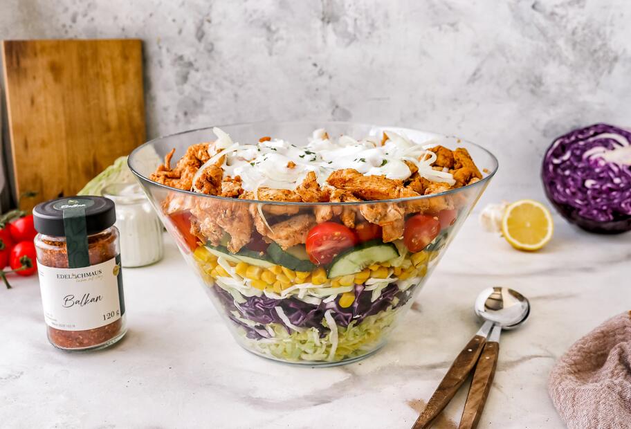 Low Carb Döner-Schichtsalat