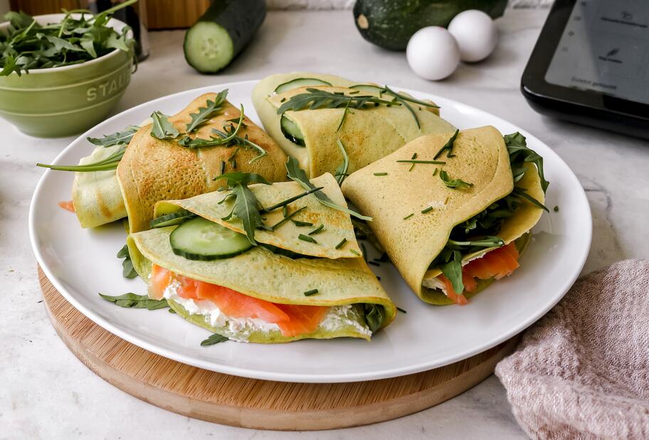 Zucchini-Pfannkuchen-Wraps