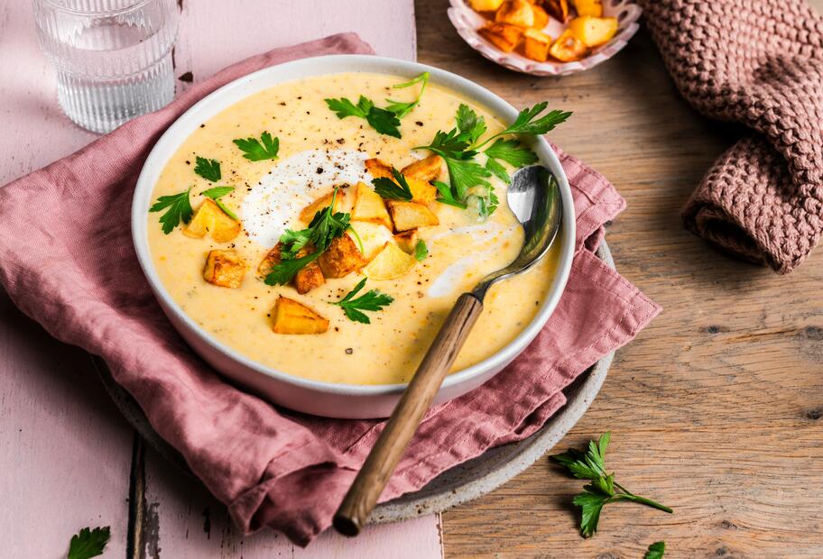 Ofenkartoffelsuppe – geröstet, püriert, geliebt