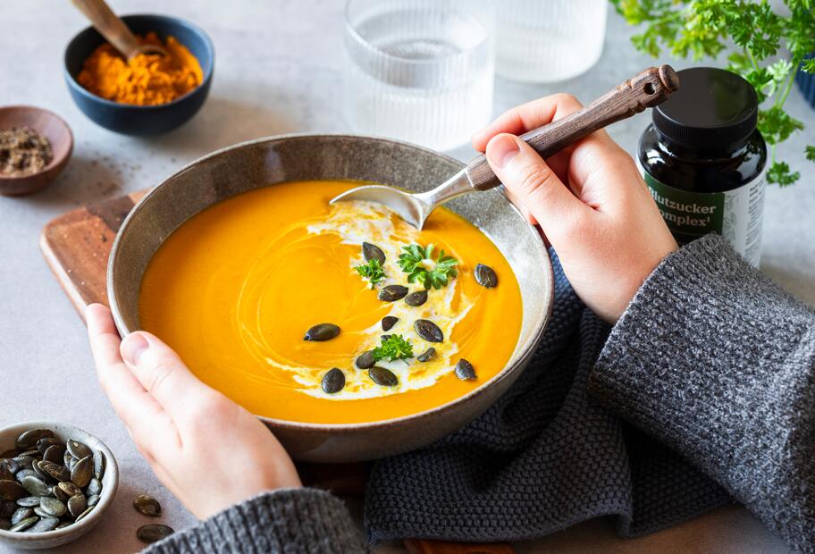 Balance-Kürbis-Linsen-Suppe