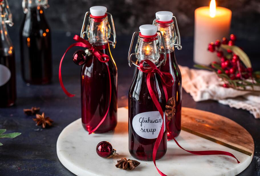 Glühweinsirup für Sekt & Desserts