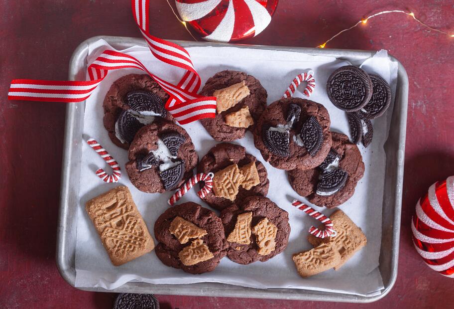 „Oreo“- und Spekulatius-Brownie-Plätzchen