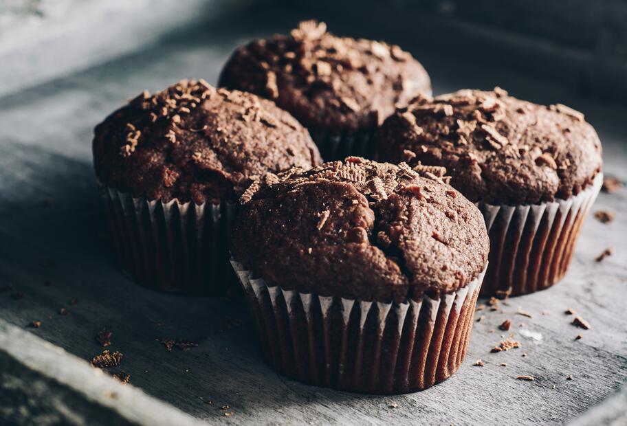 Saftige Schokoladenmuffins