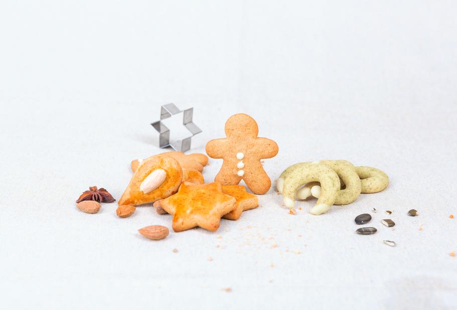 Vanillekipferl mit Kürbiskernen