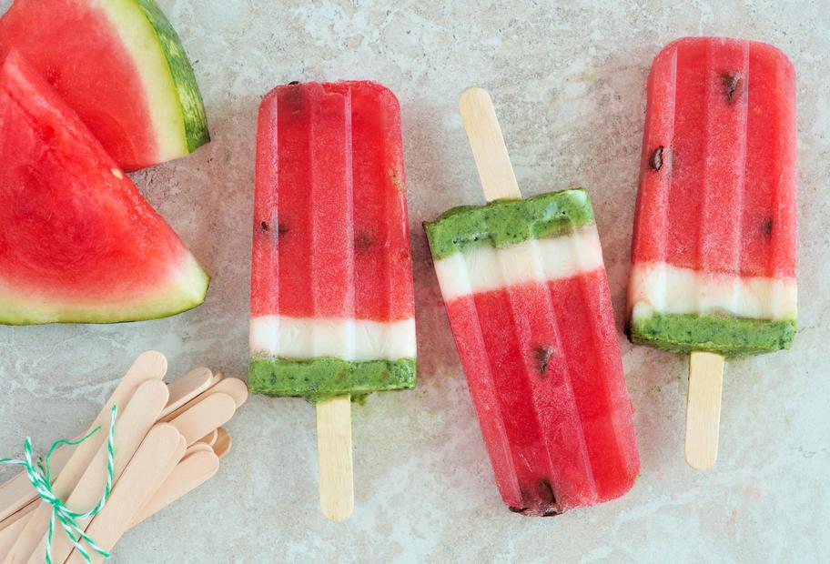 Wassermelonen-Kiwi-Popsicles