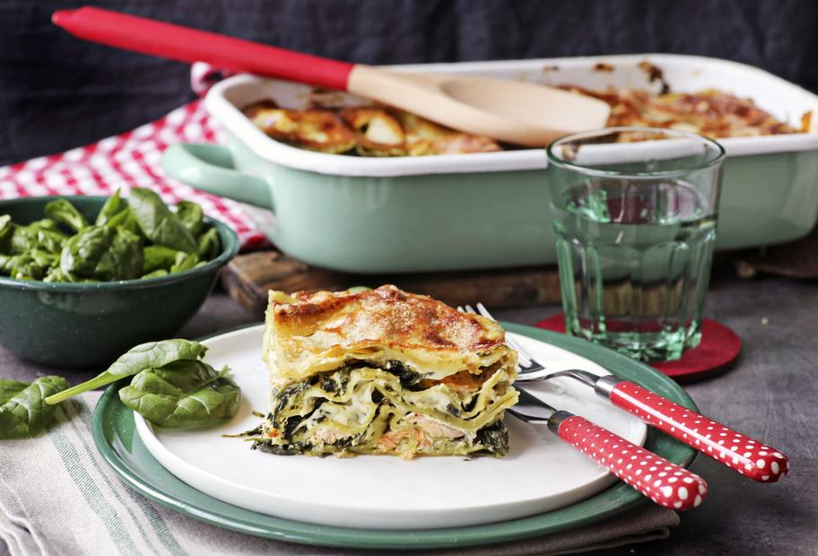 Spinat-Lachs-Lasagne mit dem Thermomix® | ZAUBERTOPF