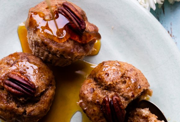 Bananen-Pekannuss-Muffins mit Ahornsirup für den Thermomix®