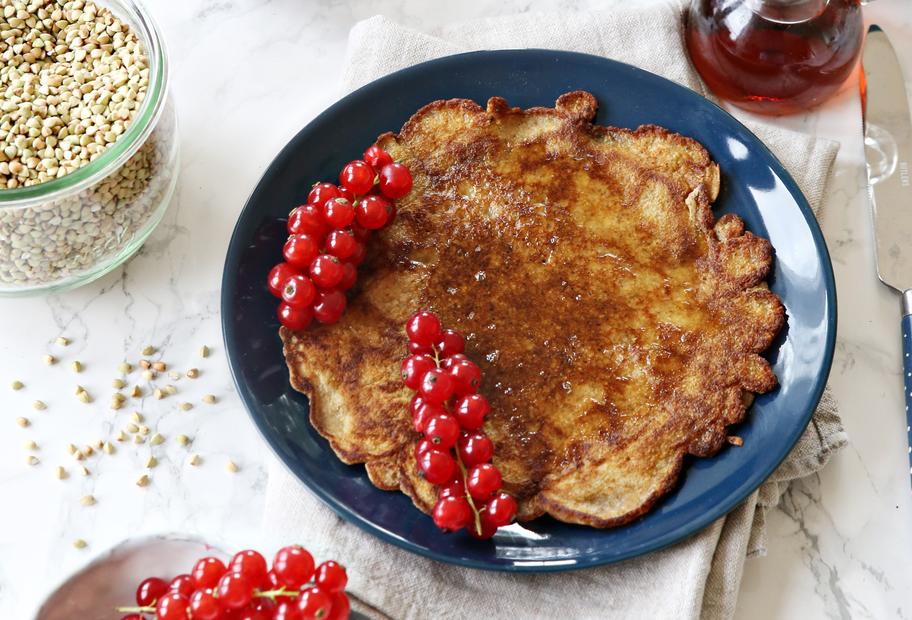 Gesunde Dinkel-Buchweizen-Pfannkuchen mit Buttermilch für den Thermomix®