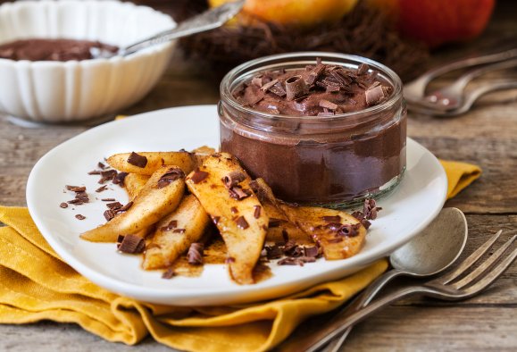Schokoladencreme mit Birnenspalten für den Thermomix® Schokoladencreme mit Birnenspalten für den Thermomix®