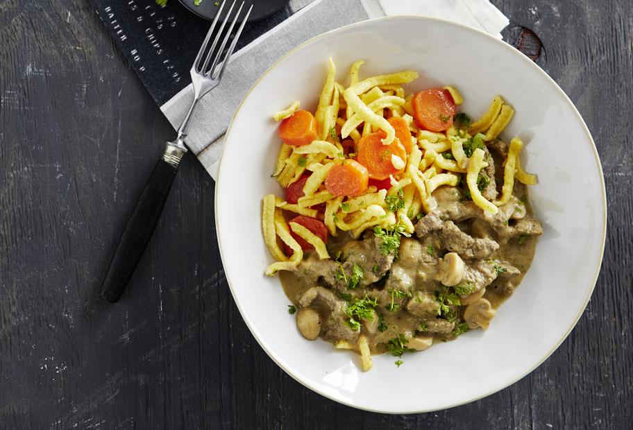 Rindergeschnetzeltes Stroganoff für den Thermomix®