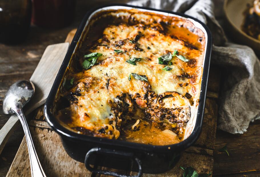 Vegetarisches Linsen-Moussaka mit dem Thermomix®
