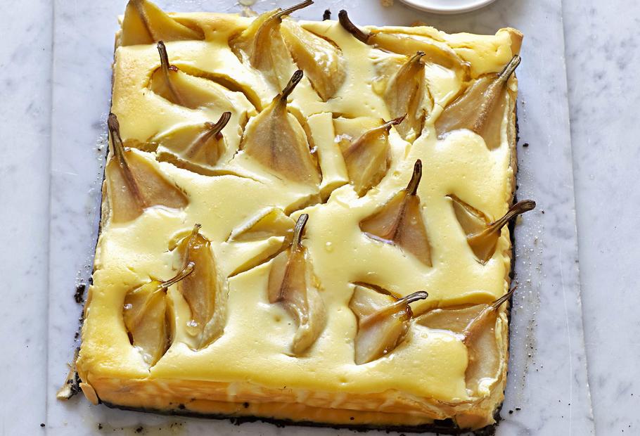 Oreo-Frischkäsekuchen mit Birnen für den Thermomix®