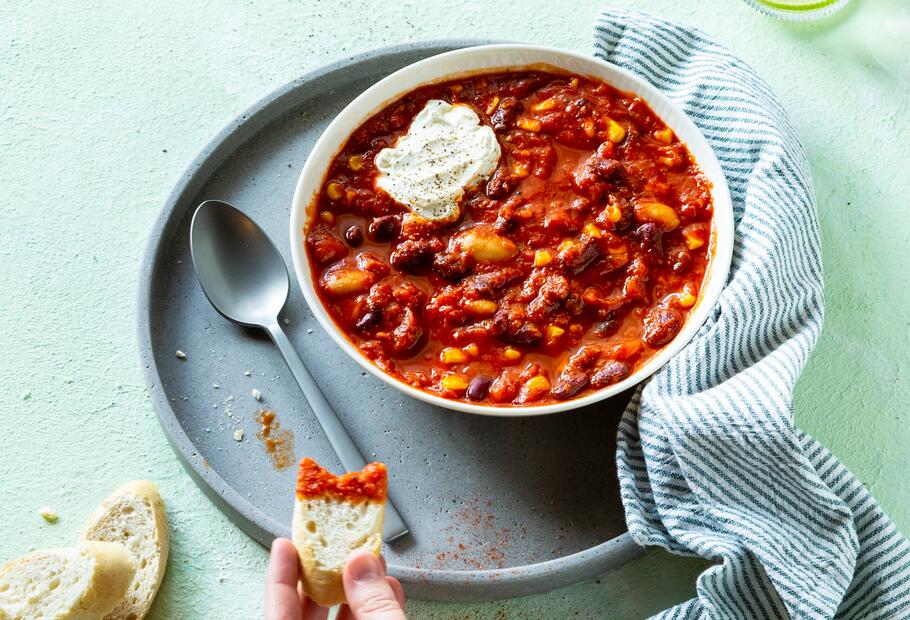 Vegetarisches Chili in 15 Minuten für den Thermomix®