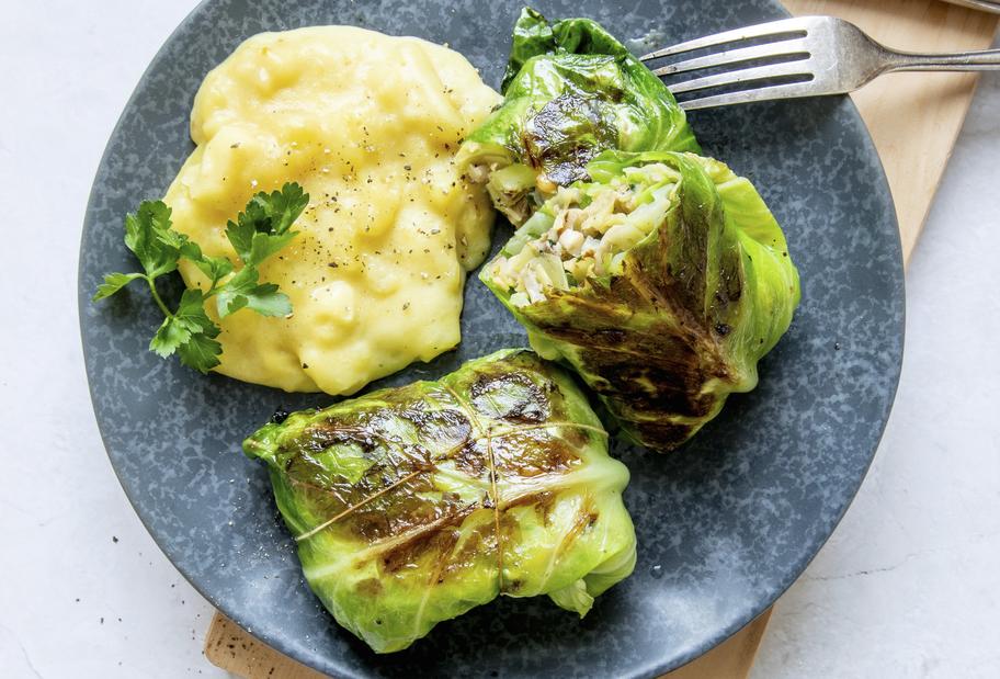 Vegetarische Kohlrouladen mit Kartoffelschmand für den Thermomix®