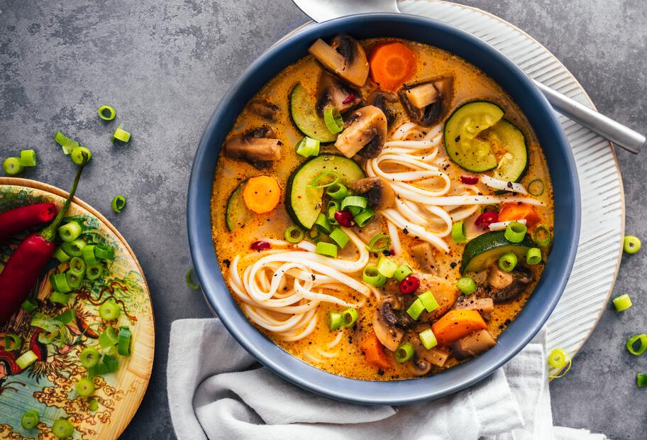 Thai-Curry-Suppe mit Kokosmilch für den Thermomix®