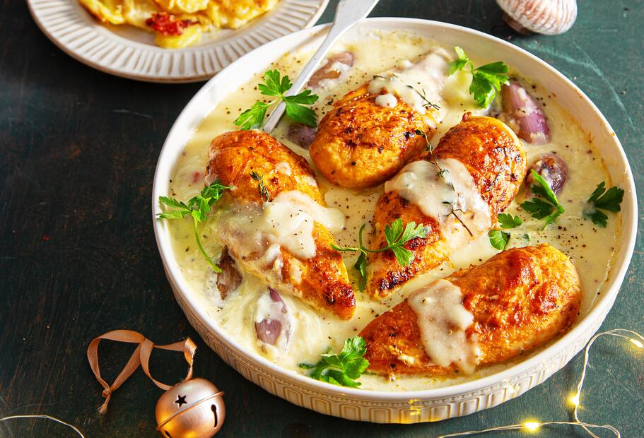 Cremiges Knoblauch-Parmesan-Hähnchen für den Thermomix®