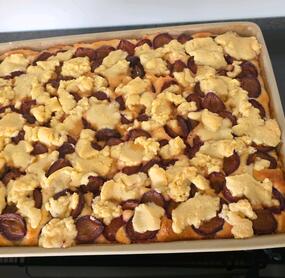 Sehr lecker. Nur leider sind meine Streusel nicht knusprig geworden 🤔🙄