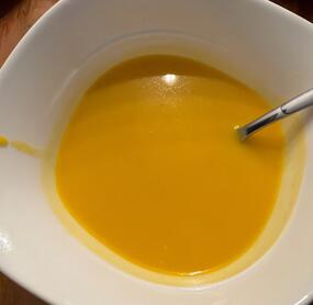 sehr lecker die Kürbis Suppe wird wieder nach gekocht 