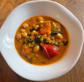 Das Linsen-Kichererbsen Curry ist absolut perfekt geworden 