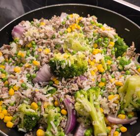 ich hätte die Zwiebeln kleiner schneiden sollen, habe den Tipp im Rezept aber zu spät gelesen. Der Familie schmeckts 😋