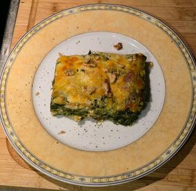 Die Lasagne hat uns gut geschmeckt. 