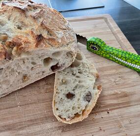 Habe den Teig anderthalb mal gemacht und noch etwas gekochte Maronen und Rosmarin hinzugegeben. Gelungen😊 und ich werde das Brot bestimmt noch einmal backen