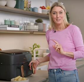 Dési mit dem Philips Airfryer 3000 Series Dual Basket