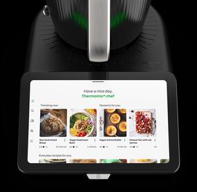 Das Display des TM7 mit Rezepten