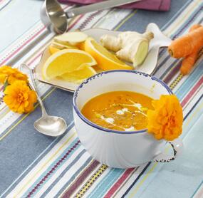 Fruchtige Karottensuppe mit Ingwer