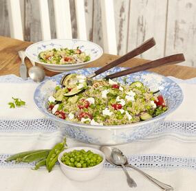 Bulgursalat mit Erbsen