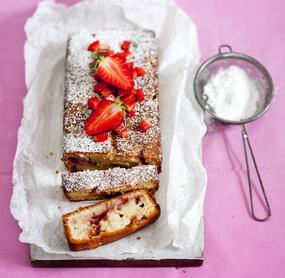 Erdbeerkuchen mit Ricotta mit wenig Zutaten