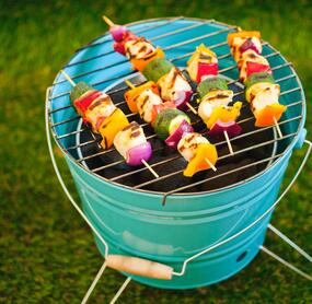 Marinierte Hähnchen-Gemüse-Spieße