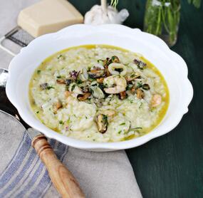 Cremiges Risotto mit Meeresfrüchten