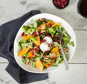 Feldsalat mit gedünstetem Kürbis
